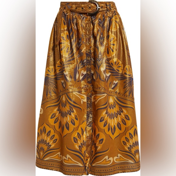 FARM Rio Dresses & Skirts - Metallic Mixed Print Cotton Blend Skirt
FARM Rio